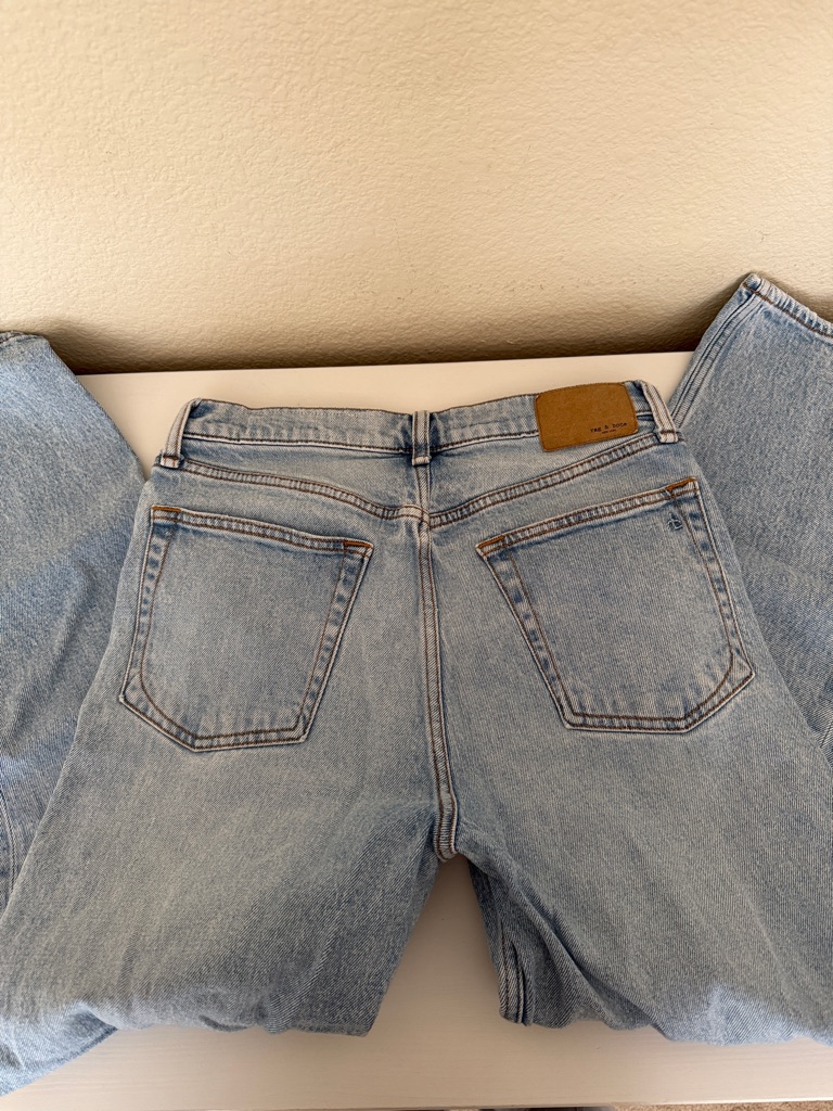 Rag & Bone Harlow Mid Rise Ankle Relaxed Straight Leg Jeans